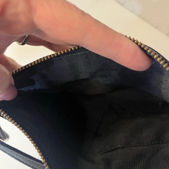 Coach Black Textured Leather Crossbody Bag With Gold Accents - Picture 6 of 6